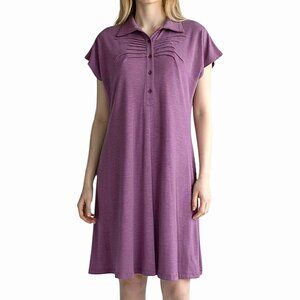 Prana Alesandra Shirt Dress Athletic Polo Pintuck Comfy Good Cond - Medium